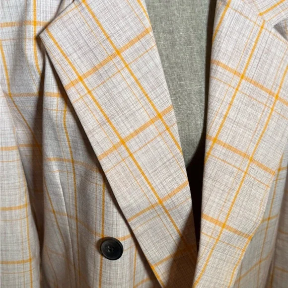 NWT ASOS DESIGN Dad Suit Blazer in Orange Check – UK 8 / US 4 - Picture 8 of 11